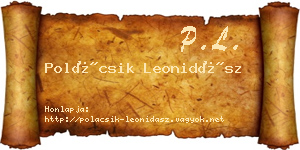 Polácsik Leonidász névjegykártya